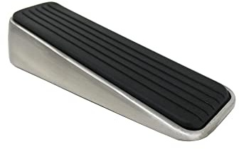 Shepherd Hardware 3314 Designer Satin Nickel Door Wedge with Non-Skid Rubber Base Grip