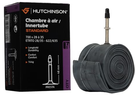 Hutchinson - Schlauch - City - Standard - Strapazierfähig und pannensicher - Schrader- oder Presta-Ventil - Dicke 0,9 mm - 32 MM ou 48 MM