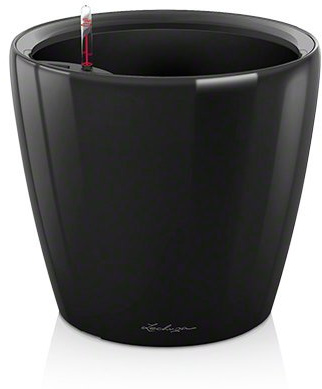 Lechuza Pflanztopf Classico LS 43 schwarz Hochglanz 16089