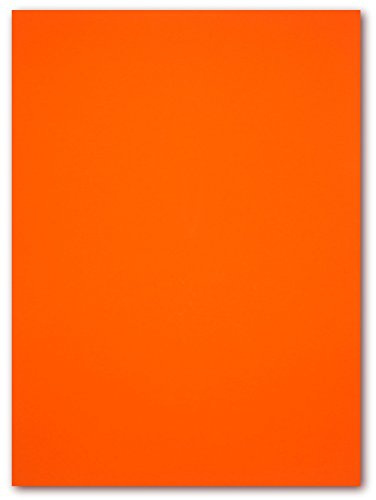 25 Blatt farbiges Briefpapier Lysco Color Paper NEON Intensivorange Format DIN A6 (105 x 148 mm) stark leuchtendes Papier Briefbogen Farbe intensives Orange (LCP-115)