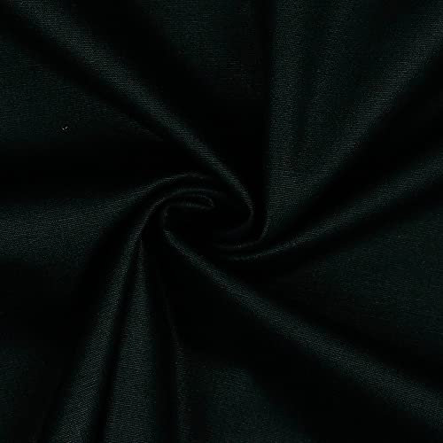 babrause® Baumwollstoff uni schwarz Webware Meterware Popeline OEKOTEX 150cm breit - Ab 0,5 Meter