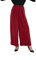 Tronjori Damen Hose Weites Bein Frauen Lange Hose mit Taschen Einfarbig Lose elastische Hohe Taille Freizeithose Business-Arbeitshose für Freizeit Arbeit Büro(M, Dunkel Rot)