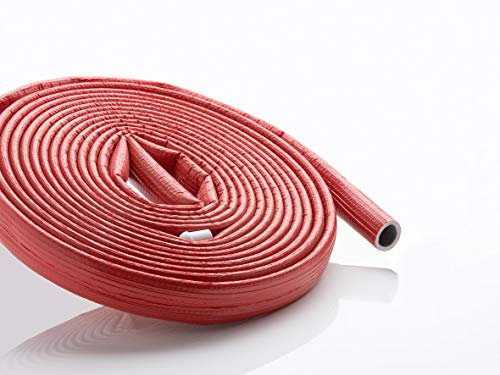 FVLFIL Rohrisolierung PE mit Stabiler Schutzhaut rot oder blau 15-35mm | Dämmdicke 4mm Climaflex Stabil (Rohrisolierung PE stabil 4mm rot, 15mm x 4mm x 10m)