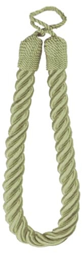 QPC DIRECT Twisted Cord Simple Plain Modern Thick Rope Curtain Tie Back, 60cm (Sage Green)