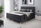 Inter Handels Rotterdam Boxspringbett, 100% Polyester, grau, 180x200 cm