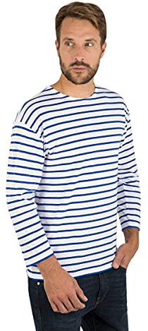 Armor Lux Herren Marine-Stil Beg Meil aus Leichter Baumwolle T-Shirt, Mehrfarbig (Blanc/Etoile Dw5), Large (Herstellergröße: 4)