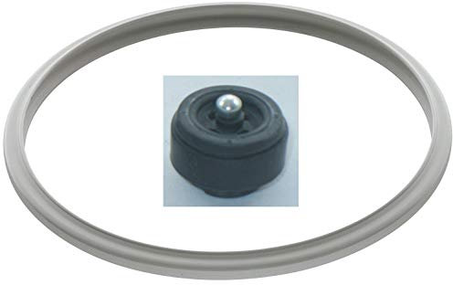 www.SchnellkochtopfDichtungen.de Reparaturset für Imperial/Miele Dampfgarer mit runder Tür (bestehend aus Dichtungsring + Ventil)