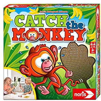 Noris 606061881 Catch the Monkey – Das affenstarke Reaktionsspiel, für 2 – 4 Spieler, Gesellschaftsspiel, für Kinder ab 5 Jahren