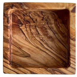 Egedeneve Cuencos de madera de olivo, cuenco individual, cuencos de aperitivos, platos hechos a mano, juego de vajilla de madera (individual)