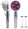 1 Pommeau De Douche à HéLice Haute Pression, Buse De Douche Rotative à éConomie D'Eau à 360 °, Accessoires Salle De Bain à Connecteur Universel De 2 Cm, Avec 2 éLéMents Filtrants En Coton PP (Mauve)