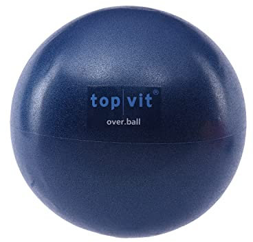 top | vit® Overball Soft - Gymnastikball, klein, weich, aufblasbar - Weicher Physio Ball für viele Übungen, Ø 26 cm (royal)