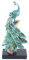 FUROMG Neu Pfau Harz Dekor Ornament Figur Statue Skulptur Tier Standfigur Zierfigur Blau