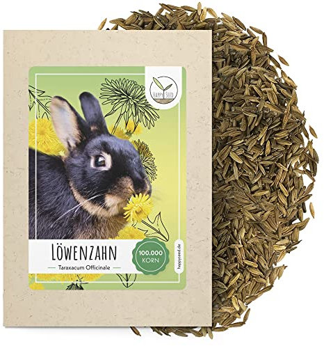 Graines de Pissenlit pour Les Lapins - Graines d'herbes Sauvages comme complément Alimentaire Optimal pour Les Lapins, Les cobayes et Les Tortues terrestres (100.000 Graines)
