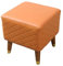 XHALERY Hocker aus Massivholz, der Seine Schuhe wechselt, Ledersofa, Ottomane, gepolsterter Fußhocker (Farbe: Orange, Größe: 35 * 35 * 35 cm)
