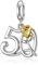 LANBEIDE Breloques en argent sterling pour bracelets Pandora 16, 18, 21, 30, 40, 50 ans - Avec rose dorée, Argent sterling