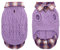 CITÉTOILE Warme Hundepullover mit Karomuster, Rollkragen & Leinenlöchern – Winter Welpenkleidung für kleine/mittlere/große Hunde Katzepullover für Weihnachten, Lila, S