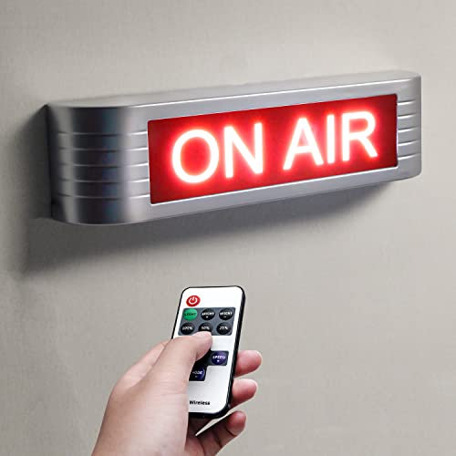 ON AIR light sign recording Studio Warning Signfor ( Professional studio, radio station podcast,recording music studio). Simple and Easy ON/Off Switch Button.Up lighted broadcast finished (On Air)