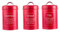 Kitchen Canister Airtight Metal Canister Decorations with Lids Canister Set for Sugar Coffee Tea Storage Red 3PCS Style4 Storage Jars Canisters