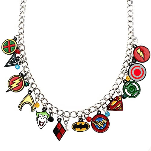 STKTFKK Charm Necklace Superhero Necklace Girls Women and Men, Zinc, 0