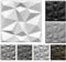 Eurodeco 3D Wandpaneele - 3D Wandverkleidung Paneele - Dekoren Deckenpaneele - Wanddeko Platten - Wandtattoos aus Polystyrol XPS Styropor - 50 x 50 cm, 3 mm Stärke, Diamant Weiß, 12 Stück (3m²)
