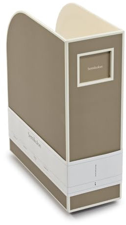 Semikolon 370091 Stehsammler A4 - Zeitschriften-Sammler, Dokumenten-Ordner, Format 10,5 x 26 x 31 cm - fango beige