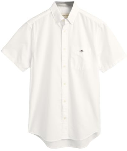 GANT Mens Oxford Short Sleeve Shirt White L