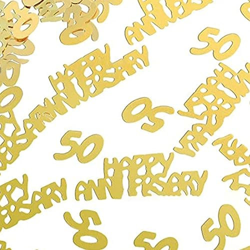 Konfetti-Buchstabenkarte zum 50. Hochzeitstag, Goldfolie, Konfetti, Partydekoration