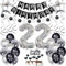 Silber Luftballon 22. Geburtstag Deko, 22. Geburtstag Dekoration Schwarz Silber, Frau Mann 22 Jahre Geburtstagsdeko, 22 Jahre Männer Frau Ballon, Schwarz Silber 22. Geburtstag Party ballons