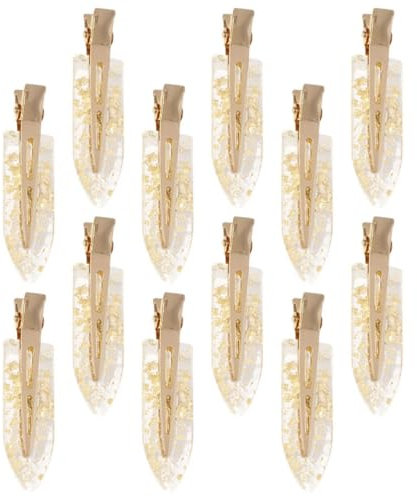 FRCOLOR 12pièces Barrette à Cheveux Sans Trace Glitter Accessoires Décoratifs Pour Femmes Pince à Cheveux Style Canard Et Pratiques Et Élégants