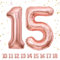 Geburtstag zahlen luftballon 15 jahre | Roségold Folienballon 15 XXL -Riesen Folienballon in 40 - 101cm Geburtstagsdeko - Ballon Zahl Deko zum Geburtstag .Fliegt mit Helium