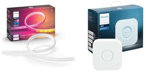 Philips Hue Gradient Light Strip 2m. for Syncing with Entertainment, Media and Music. with Bluetooth & Bridge. Smart Home Automation Works with Alexa, Google Assistant and Apple Homekit.