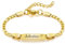 kodinsiivous Personalisiertes Baby-Namens Armband, 18 Karat vergoldete, individuelle Armbänder, Gravur Kinderarmband ID Taufarmband, Geburtstagsgeschenk für Taufe Geschenke(Gold)