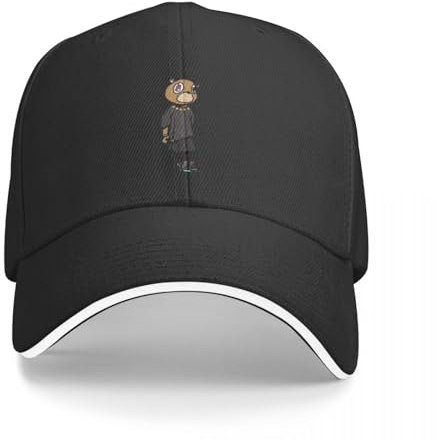 HEBUOUI Baseballmütze Unisex Reine Baumwolle Kanye Baseballkappe Golf Flauschiger Hut Herren Baseball Damen Outdoor Geschenk