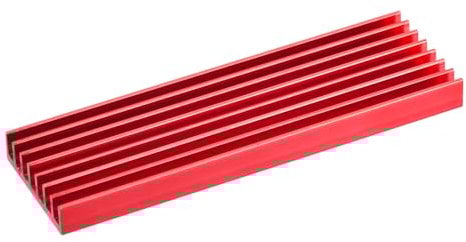 sourcing map 1 Pack M.2 2280 Nvme SSD Heatsink Cooler with Thermal Pad Alloy Aluminum Heat Sink Cooling Sink for PC Laptop, 70x22x6mm, Red