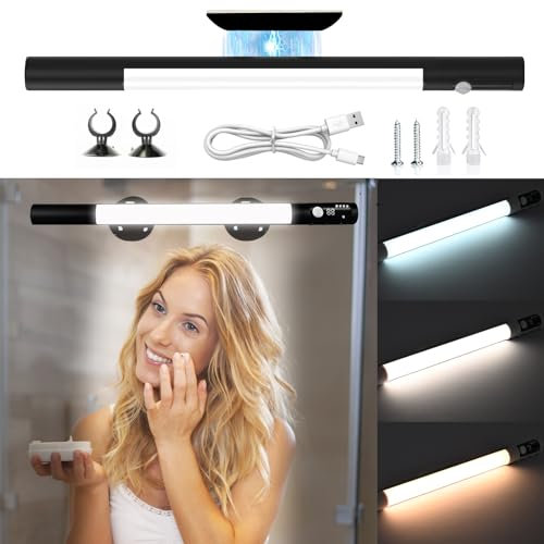 Fresum Lampe de maquillage LED portable avec ventouse à intensité variable - Lampe de maquillage - Lampe de miroir - Éclairage de miroir - Lumière du jour