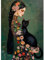 QENSPE Klassische Diamond Painting Set für Erwachsene, 5D Diamond Painting Dame und Schwarze Katze Diamond Art Anfänger DIY Kristall Strass Diamant Kunst Handwerk für Home Wand Dekor 30x40 cm