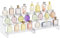 Lifewit 3-stufiger Klarer Display Ständer, 30,5 x 21 x 18 cm Kunststoff Schminktisch Organizer, 2 Stück Gestufter Präsentationsstand für Make-up/Figuren/Cupcake/Nagellack, Dekorieren Display Regal
