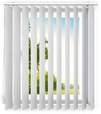 time4blinds - Lamellenvorhang - Vertikaljalousie - Lamellen für Büroarbeitsplätze und für Haus und Wohnung - Vorhang Flächenvorhang Schiebevorhang - 190x140 cm - Grau-beige