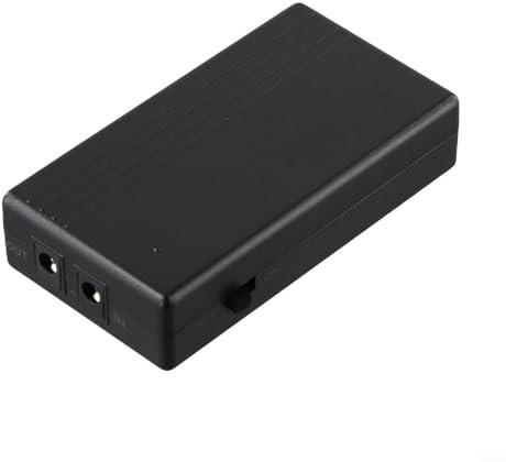 URPIZY Mini USV 7800MAh Unterbrechungsfreie Stromversorgung, 24W 12V/2A Tragbare Notstromversorgung, Für Router Modem, Schalter Kamera, Webcam Kompatibel Mit 12V Geräten Schwarz