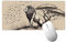 Tappetino Mouse XXL 1000 x 500 x 3mm, Tappetino Mouse Leone Mouse Pad, Esteso con Bordi Cuciti Gaming Mousepad Albero, Base in Gomma Antiscivolo, Sottomano Scrivania, per Computer, PC, Laptop H-932