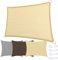 Sonnensegel Rechteckig 150 x 300 cm Rechteckig 95% Uv-Schutz Windschutz HDPE Atmungsaktiv Segeltuch Sunsegel Schattiernetz mit Kordel für Garten Terrasse Außenbereich(Anpassbar), Creme Farben