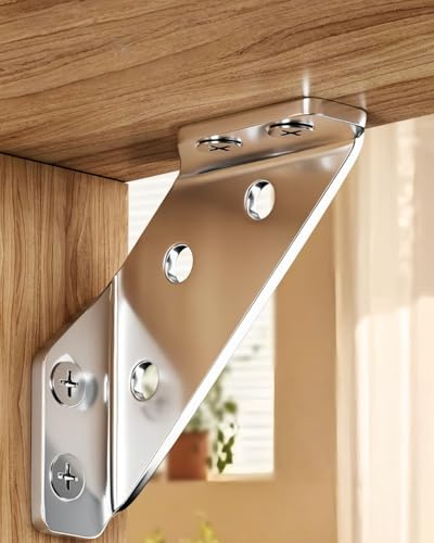 Right Angle Bracket for Wood 12 Pack Corner Bracket | Stainless Steel Heavy Duty Sleeper Angle Brackets Furniture Corner Connectors with Screws