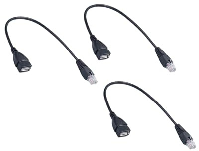 ULIJTH Adaptateur compact USB femelle vers RJ45 mâle vers câble RJ45 Compatibilité universelle pour Windows Linux Systèmes périphériques Ethernet Adaptateur