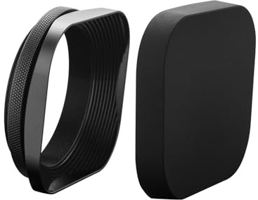 BCMCZCDC Paraluce rettangolare in metallo, 52 mm, per obiettivi microfotocamera Canon, Sony, Fuji, Leica