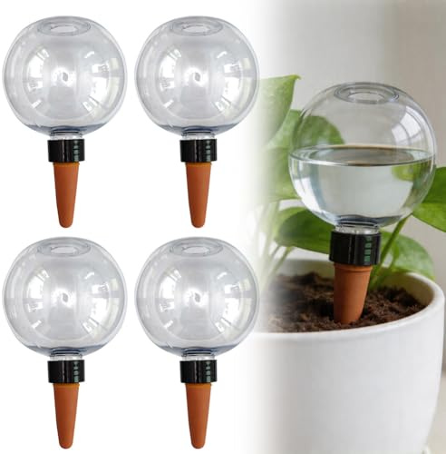 Tutamaz 4 palline d'acqua per piante, irrigazione automatica delle piante, sfere di irrigazione, distributore di acqua, piante per irrigazione automatica di stanze, balconi e piante da giardino
