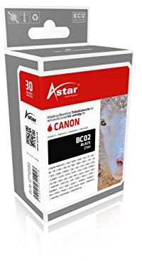 Astar AS15010 Tintenpatrone kompatibel zu CANON BC02, 27 ml, schwarz