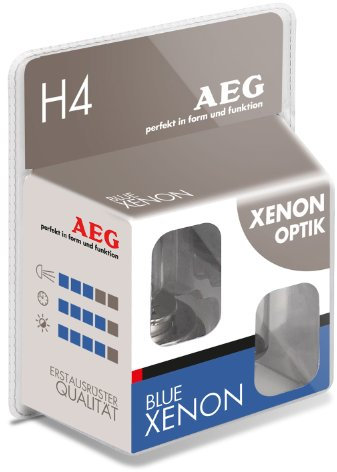 AEG H4 Blue Xenon Optik, 60/55W, 2er