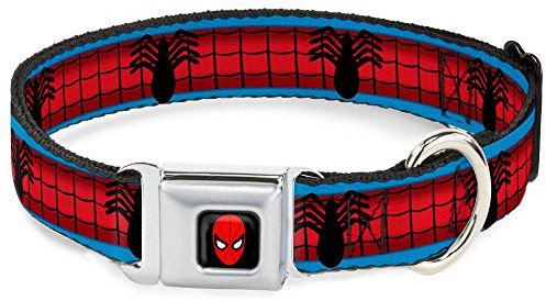 Buckle-Down 22,9–38,1 cm spda-Spider-Man Hund Halsband