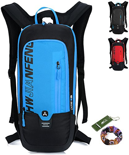 Fahrradrucksack Wasserdicht Professionell Kleiner Outdoor Sportrucksack Rucksack Damen Herren - 10L (blau)