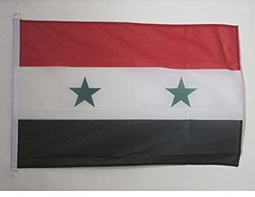 AZ FLAG Bandiera Navale Siria 45x30cm - Bandiera Maritima Siriana 30 x 45 cm speciale Nautismo, Padiglione Nautico